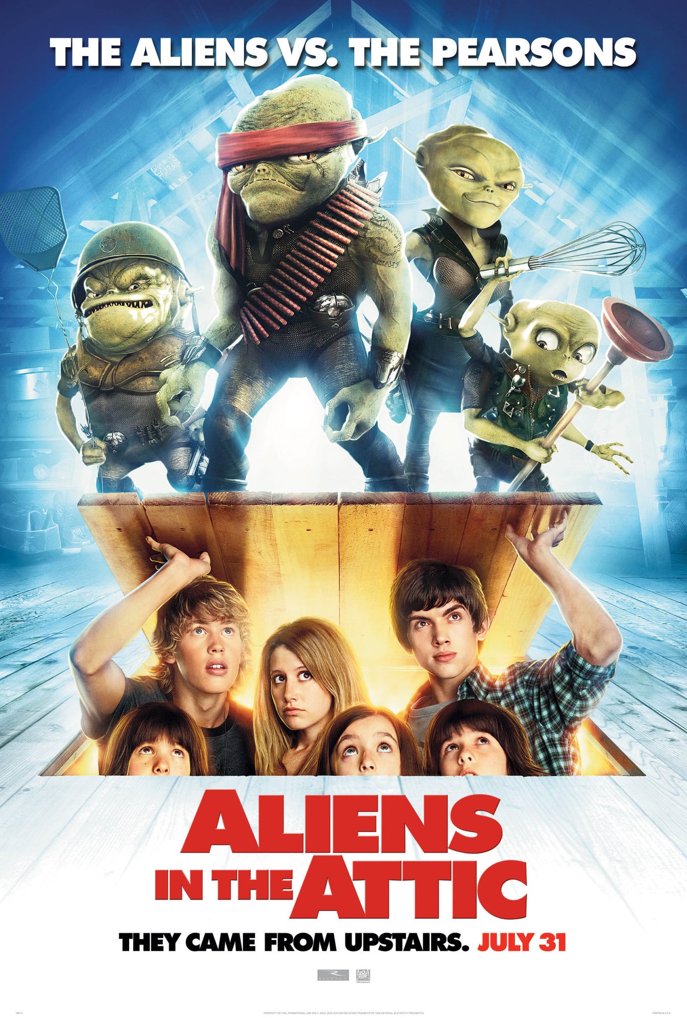 فیلم بیگانگان زیر شیروانی Aliens in the Attic 2009