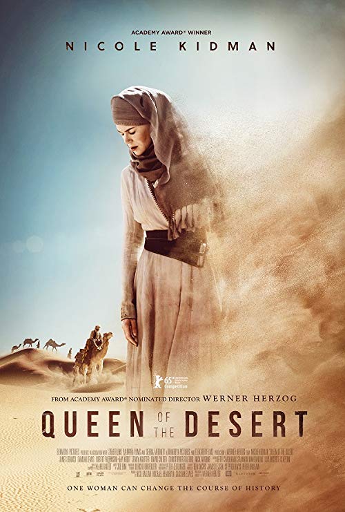 دانلود فیلم ملکه صحرا Queen of the Desert 2015 MV5BOWJlMDUzZWYtMzhkZi00NTNkLTkyNmYtMTcyNTY3ZDY4MTVjXkEyXkFqcGdeQXVyNTEwNDY2MjU@. V1 SX500 1