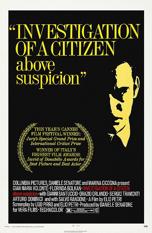 دانلود فیلم بازجویی از یک شهروند دور از سوءظن Investigation of a Citizen Above Suspicion 1970
